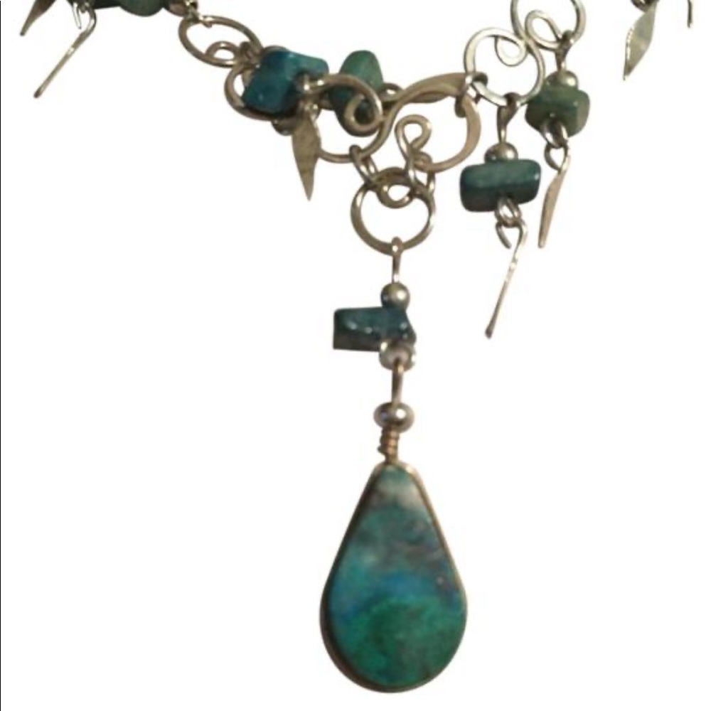 Blue and green stone necklace